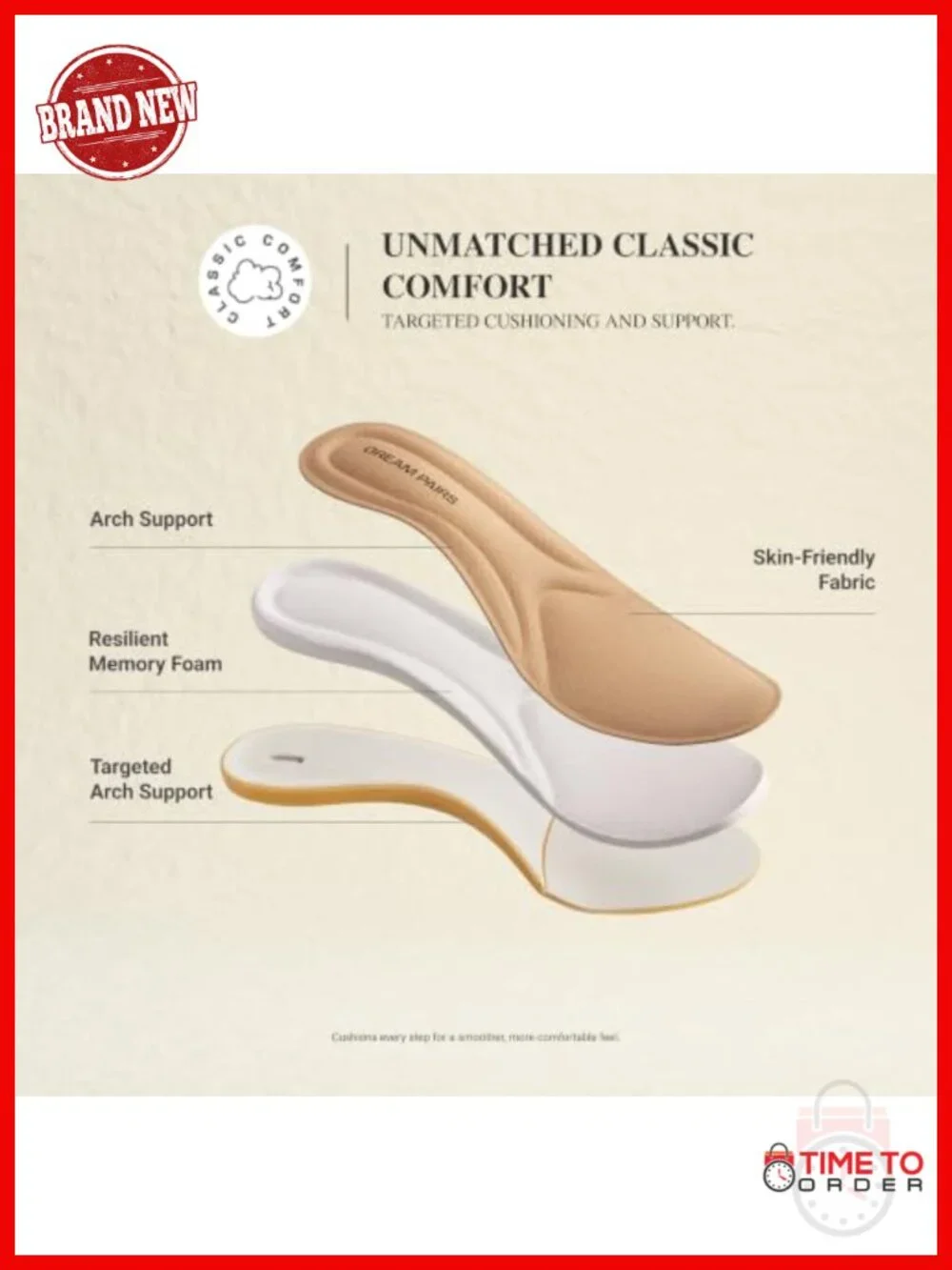 Dream Pairs Women Kitten Heel Pointed Toe Pump Arch Support Memory Foam